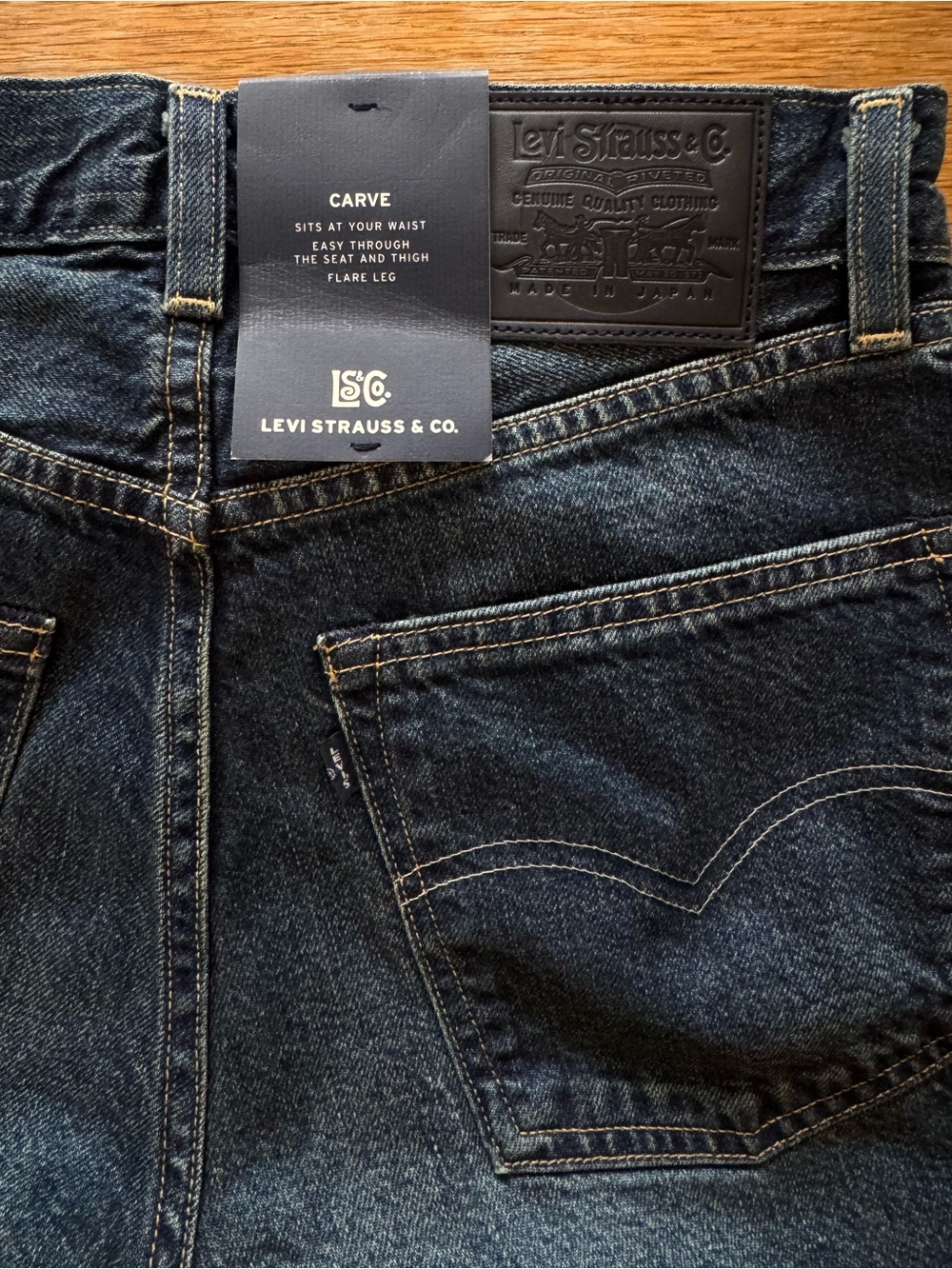 Levi's Blue label Women's Carve Jeans in Cerulean Made in Japan - Picture 5 of 5